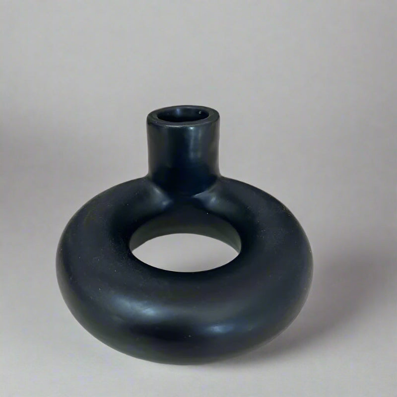 Dinner-candle-holder-donut-black