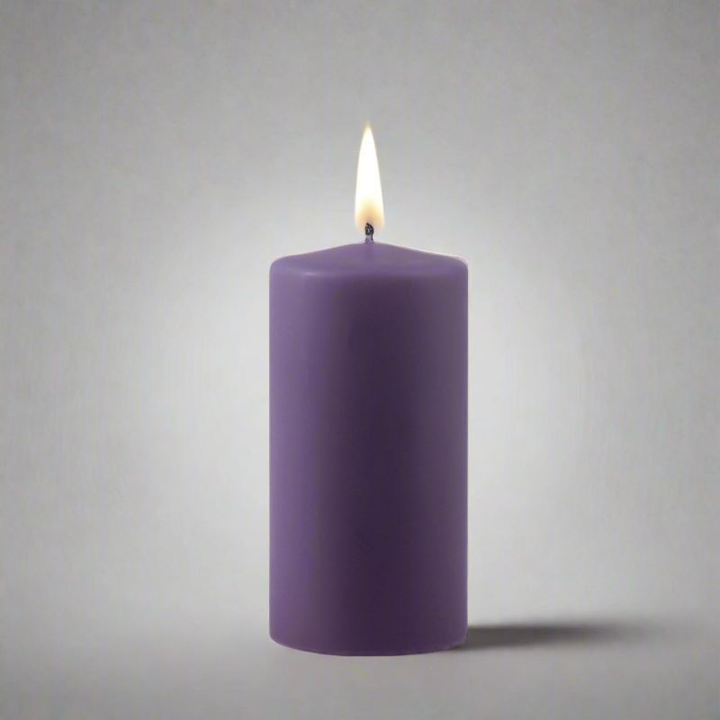 Dipped-pillar-candle-6x12cm-heather