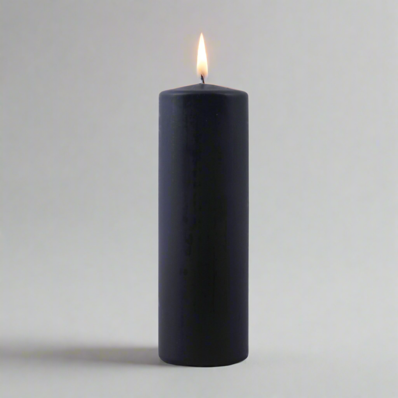 Dipped-pillar-candle-6x18cm-black