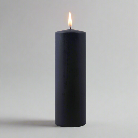 Dipped-pillar-candle-6x18cm-black