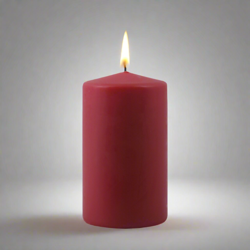 Dipped-pillar-candle-7x12cm-rust