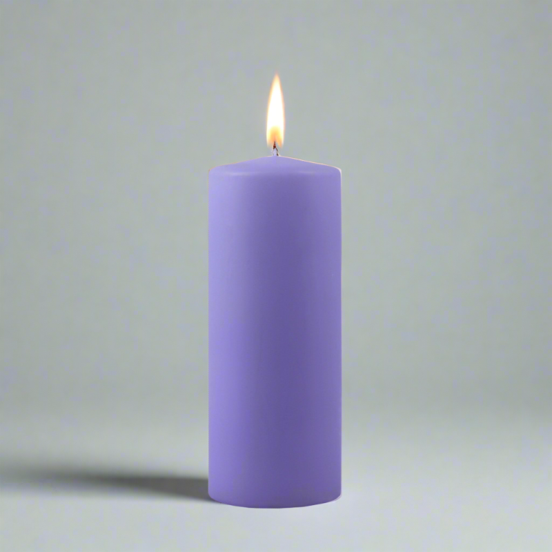 Dipped-pillar-candle-7x18cm-lilac
