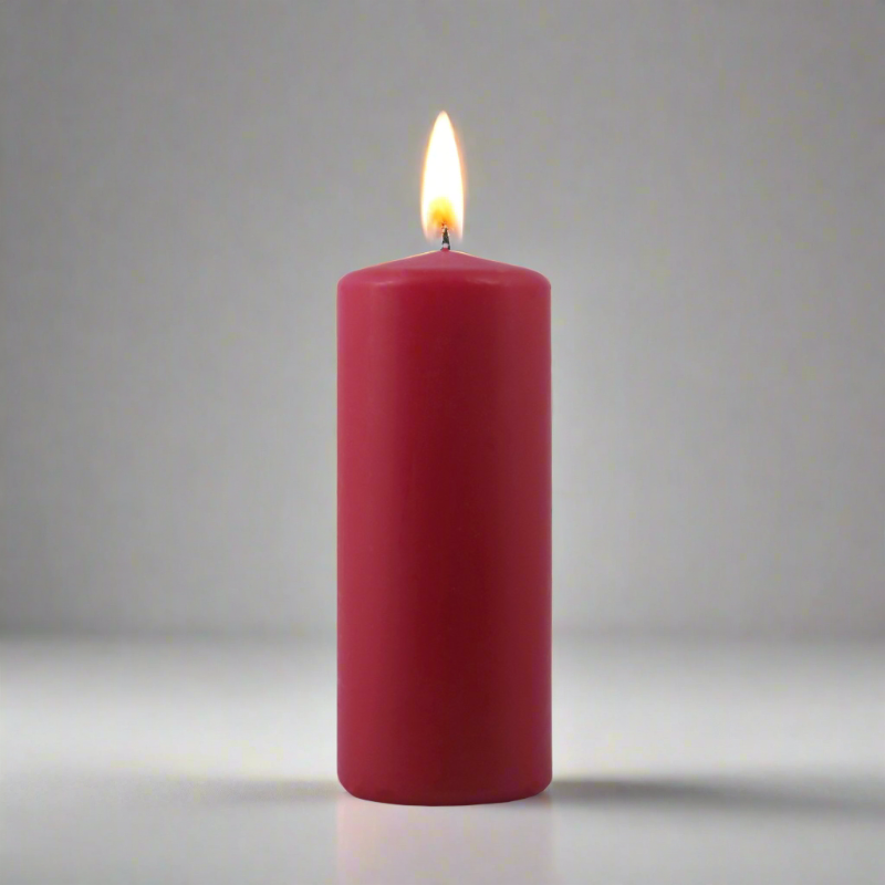 Dipped-pillar-candle-7x18cm-ruby