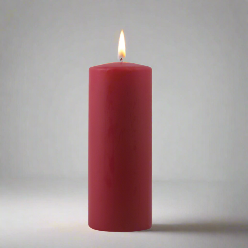 Dipped-pillar-candle-7x18cm-rust