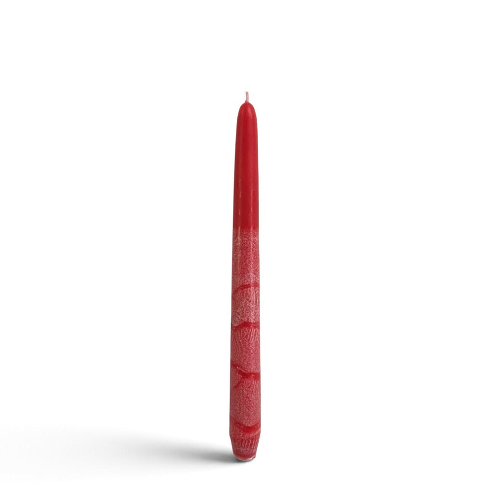 Dipped_taper_candle_24cm_red