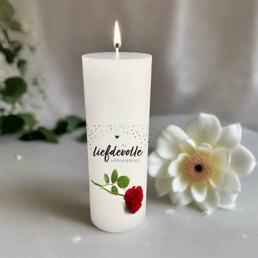 Flattop-Pillar-Candle-7x19cm-redrose