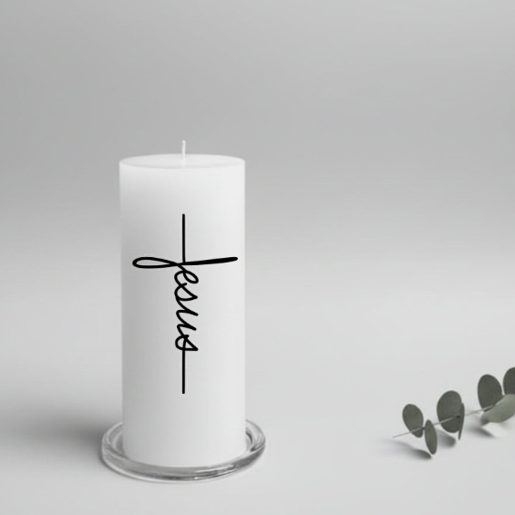 Flattop-pillar-8x19cm-jesus on glass plate