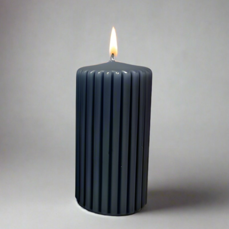 Grooved-pillar-candle-6x12-smoked_blue