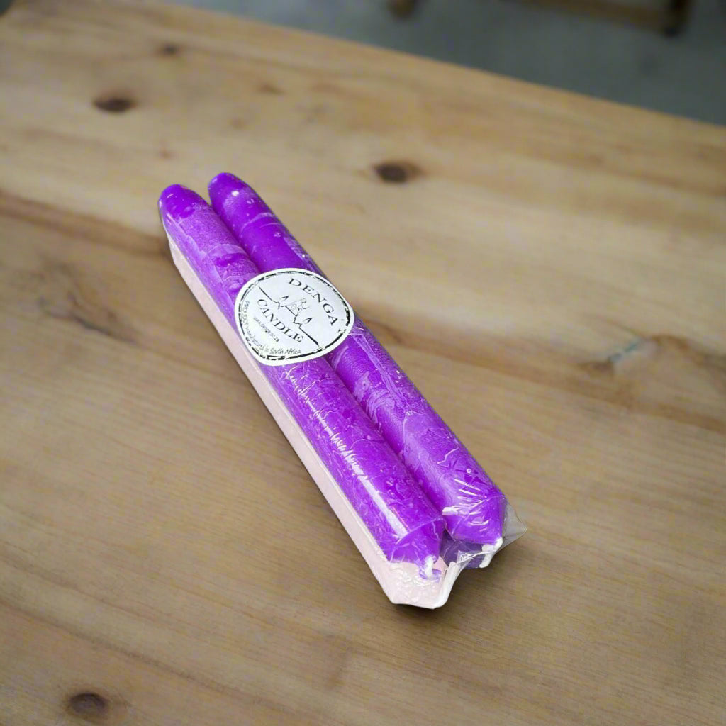 pack of 4 dinner candles advent volours four purple one rose