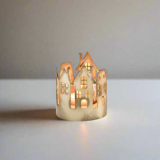 Metal Tealight Holder with Votive Jar