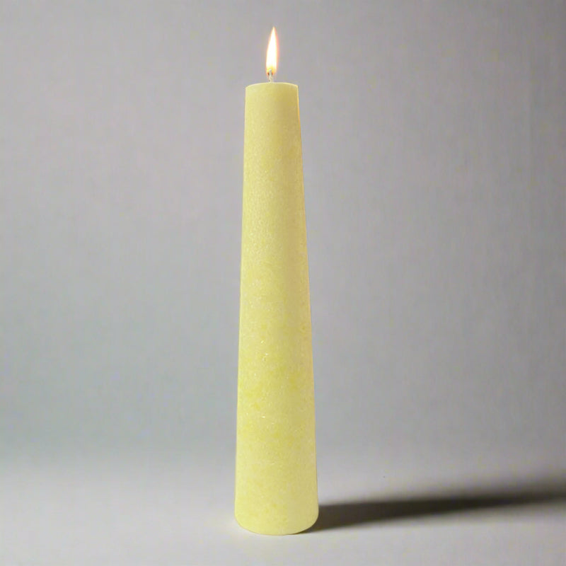 Quma-crystal-candle-33cm-yellow