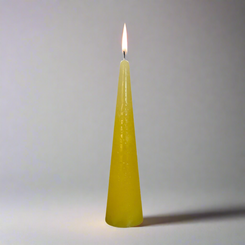 Rustic-Tiwa-candle-24cm-Yellow