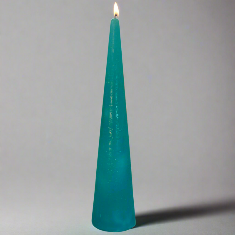 Rustic-Tiwa-candle-30cm-Turquoise
