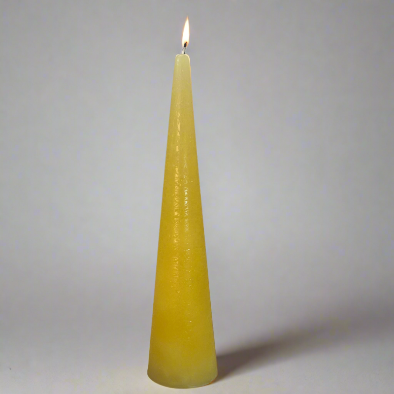 Rustic-Tiwa-candle-30cm-Yellow
