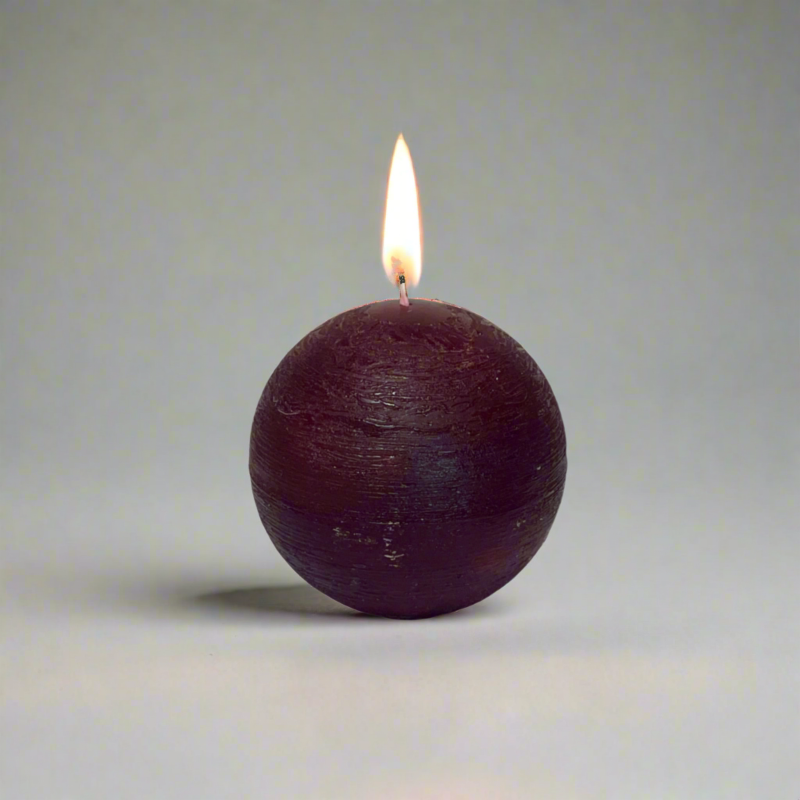 Rustic-ball-candle-Berry-8cm
