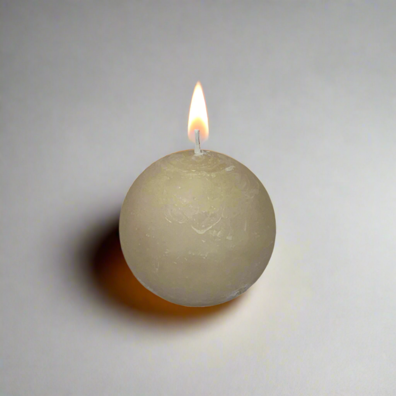 Rustic-ball-candle-Sand-8cm