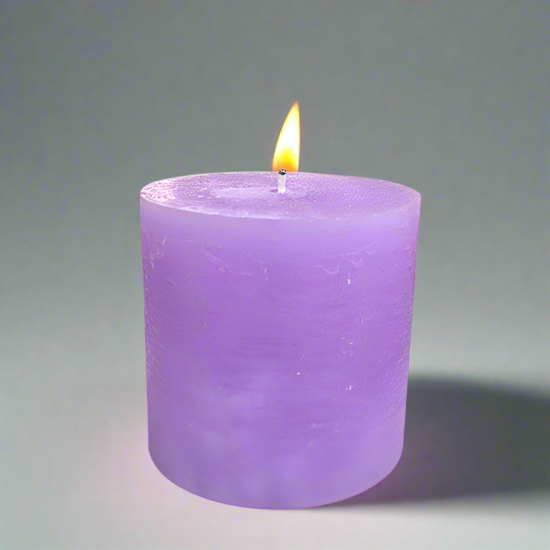Rustic-candle-10x10-Lilac