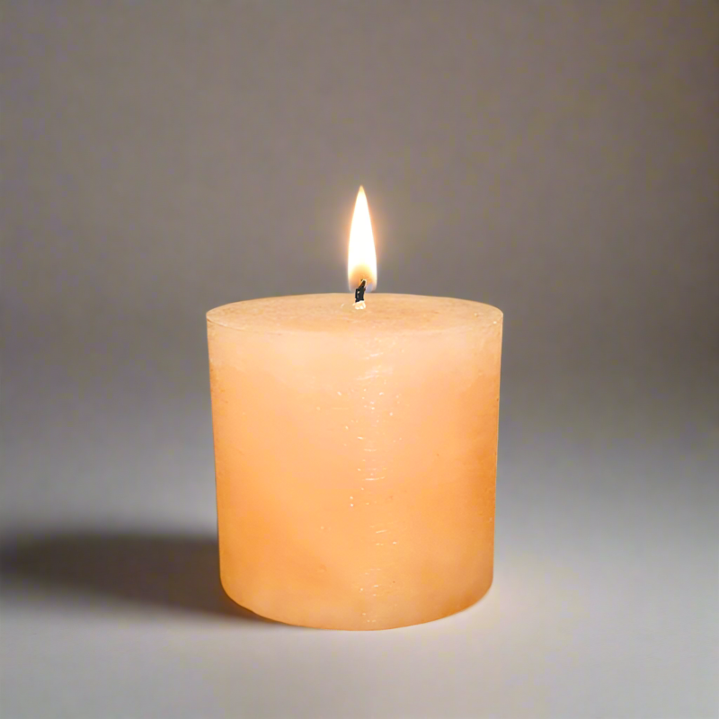 Rustic-candle-10x10-Peach