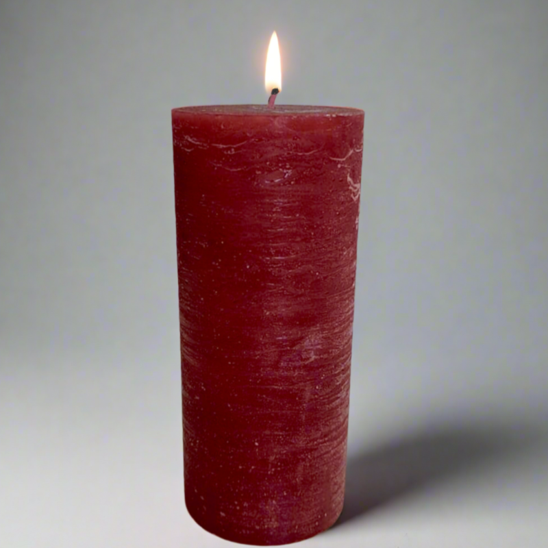 Rustic-candle-10x19-Ruby