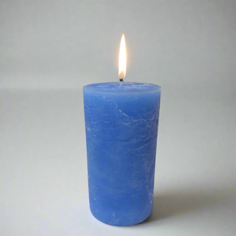Rustic-candle-10x19-blue