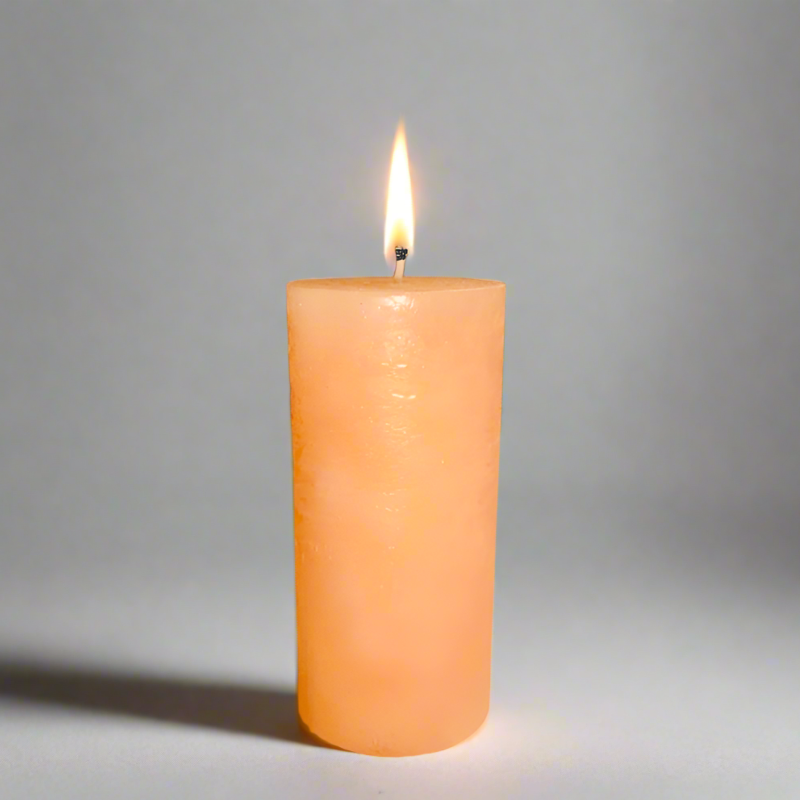 Rustic-candle-5.5x12-Peach