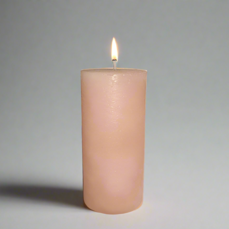 Rustic-candle-5.5x12-Salmon