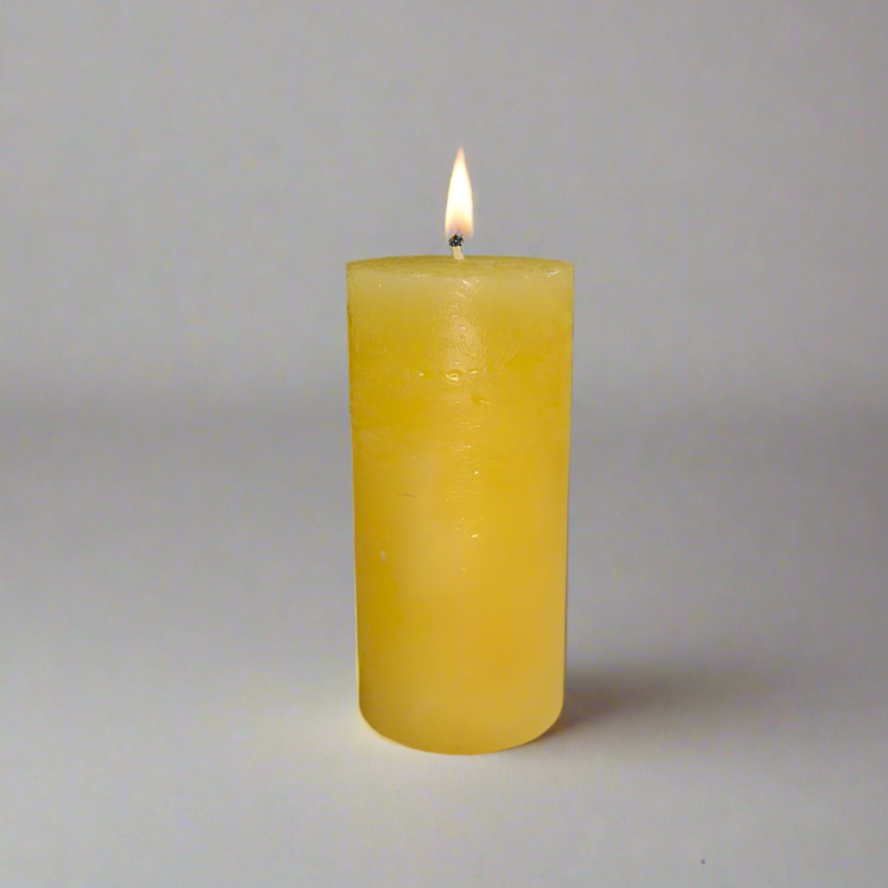 Rustic-candle-5.5x12-Yellow