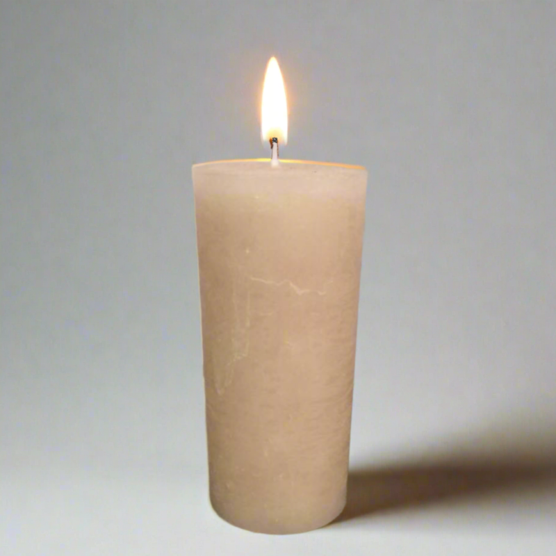 Rustic-candle-5.5x12-sand