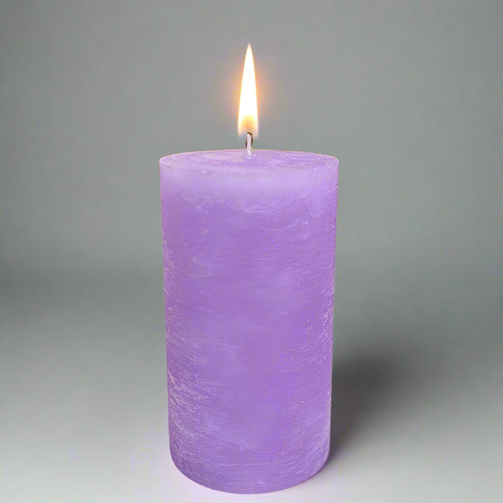 Rustic-candle-8x14-Lilac