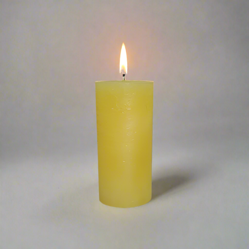 Rustic-candle-8x14-Yellow