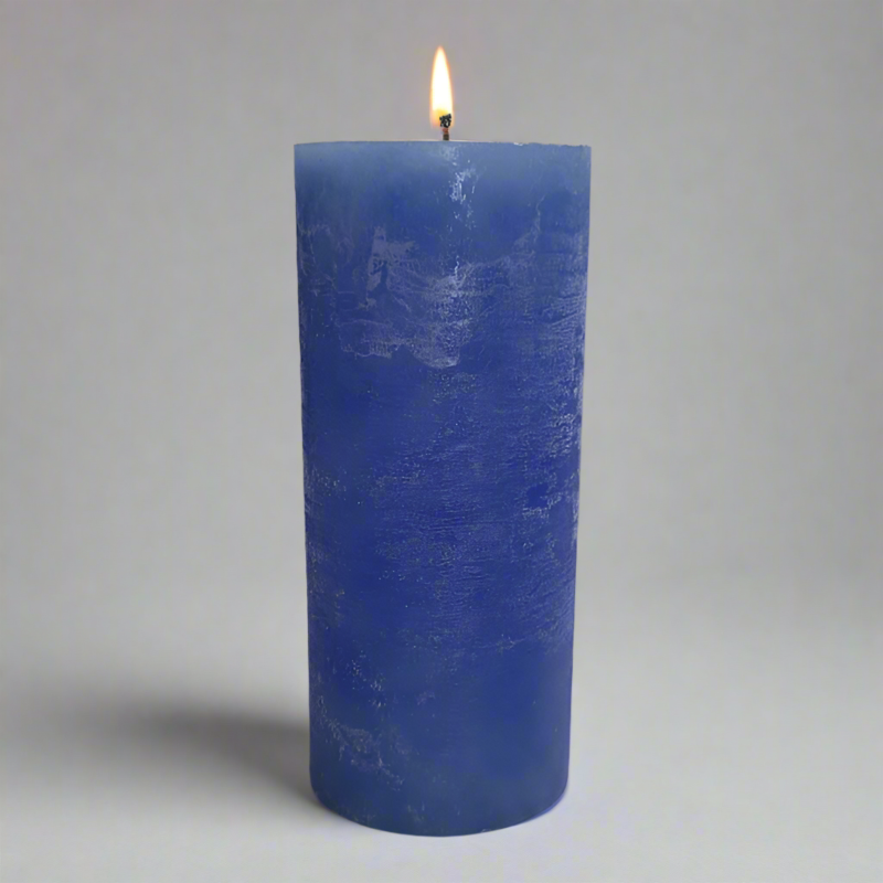 Rustic-candle-8x19-Blue