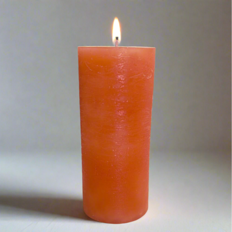 Rustic-candle-8x19-Orange