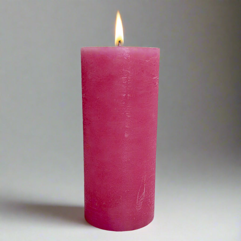 Rustic-candle-8x19-Pink