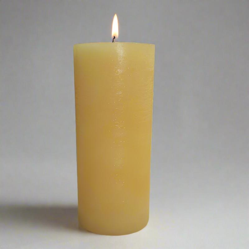 Rustic-candle-8x19-Yellow