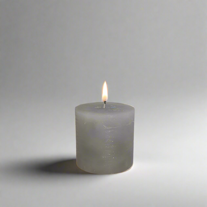 Rustic-candle-8x8-Grey