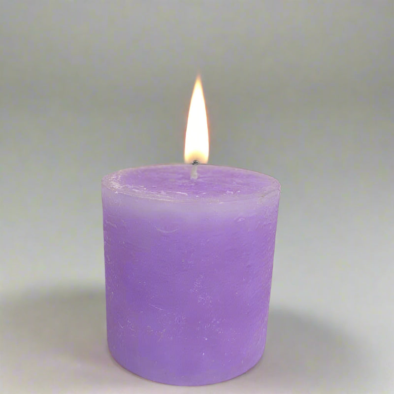 Rustic-candle-8x8-Lilac