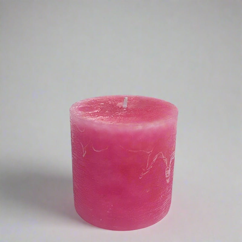 Rustic-candle-8x8-Pink