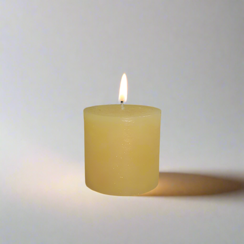 Rustic-candle-8x8-Yellow