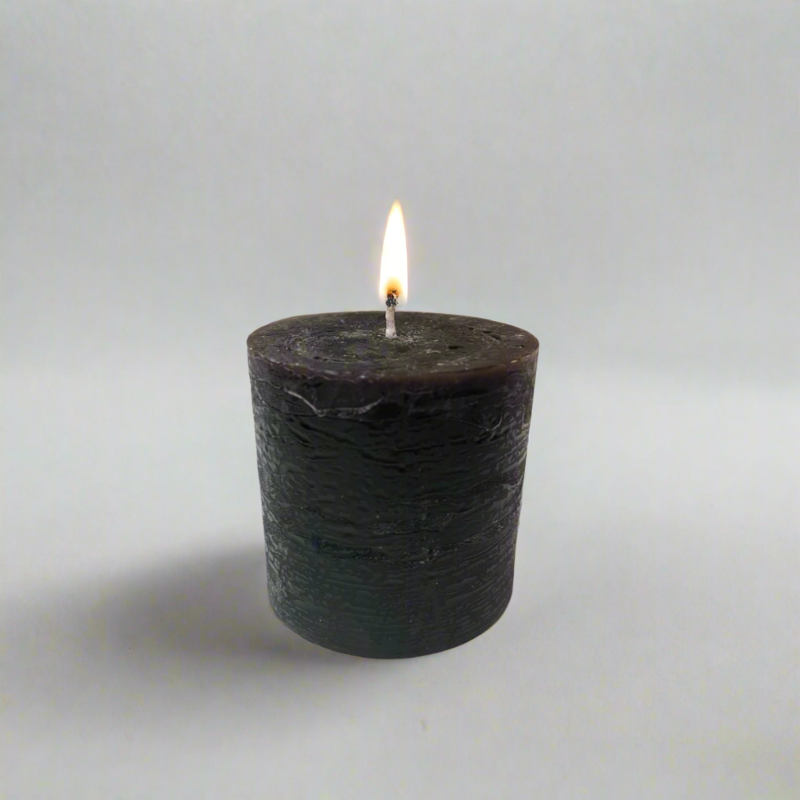 Rustic-candle-8x8-black