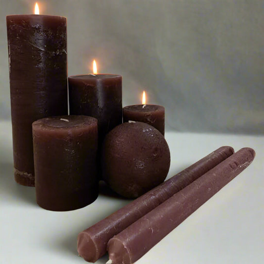 Rustic-candle-brown