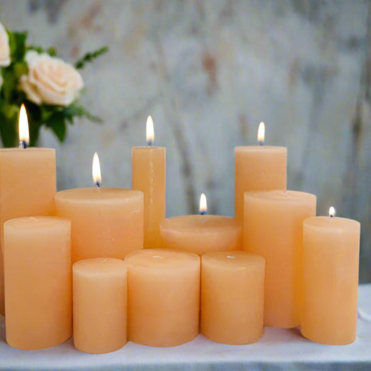 Rustic-candle-peach
