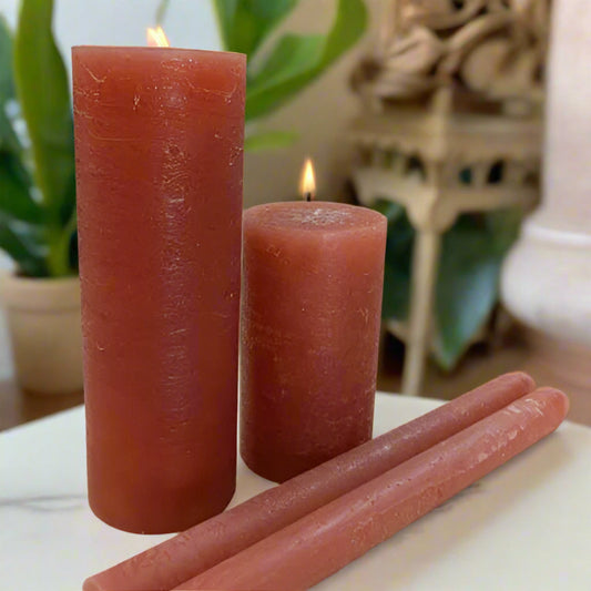 Rustic-candle-terracotta
