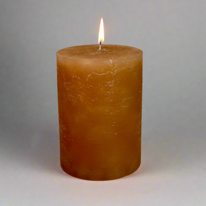 Rustic-pillar-candle-10x14-Amber