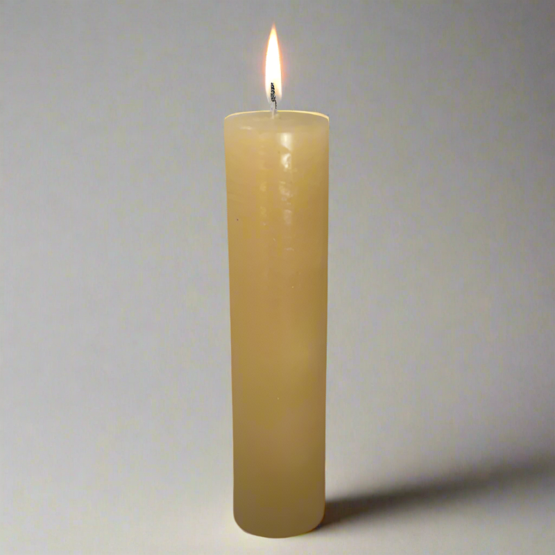 Rustic-pillar-candle-4.5x19-Honey