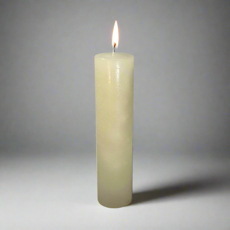 Rustic-pillar-candle-4.5x19-Ivory