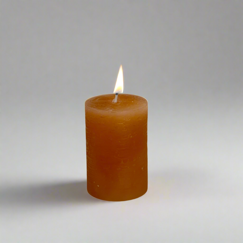Rustic-pillar-candle-5.5x8-Amber