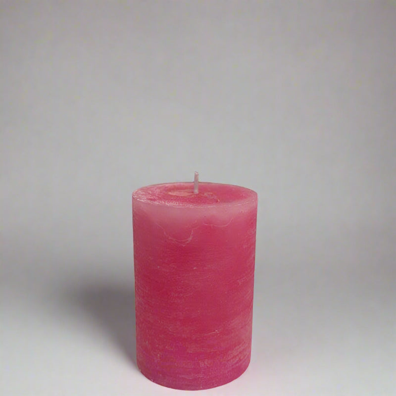 Rustic-pillar-candle-5.5x8-Pink