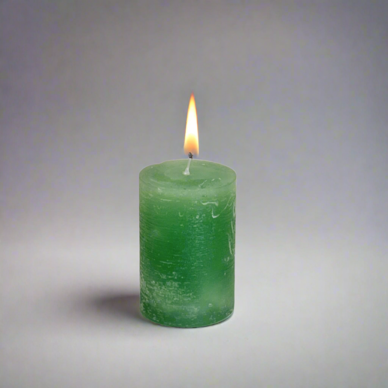Rustic-pillar-candle-5.5x8-Sage