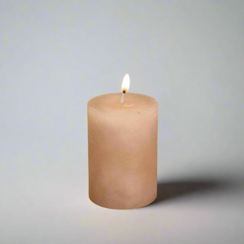 Rustic-pillar-candle-5.5x8-Salmon