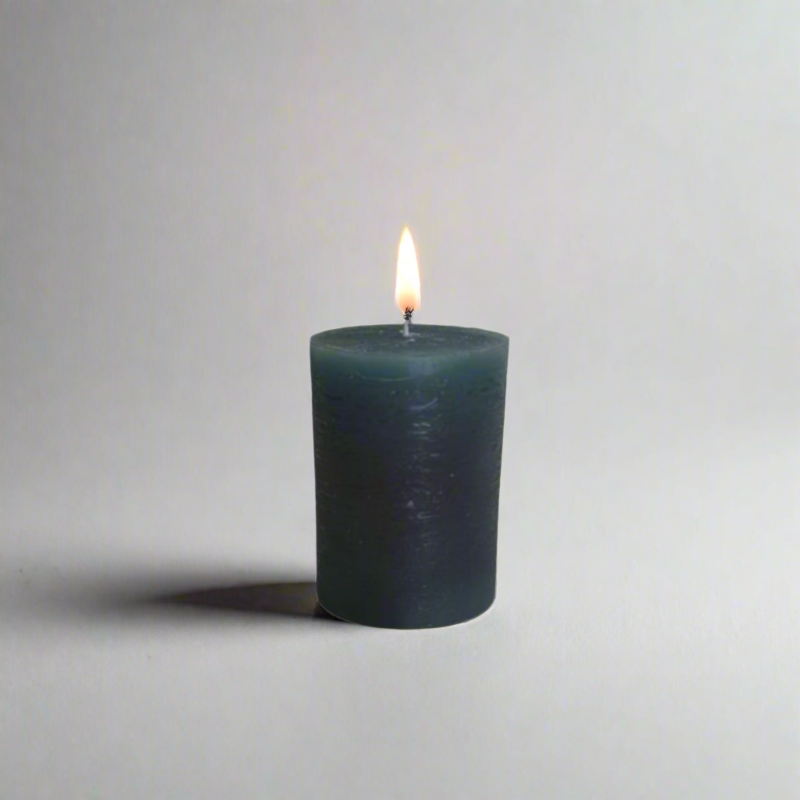 Rustic-pillar-candle-5.5x8-Teal